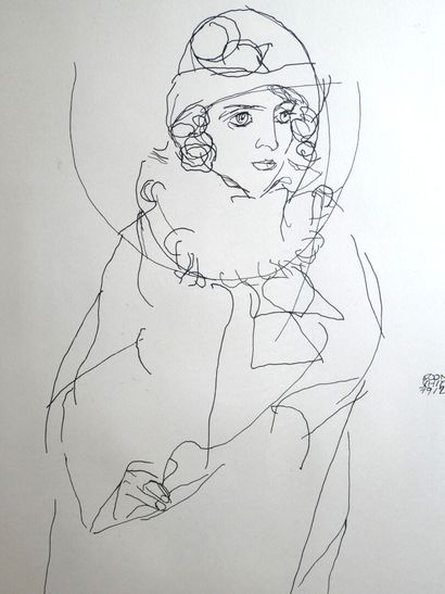 D'après Egon SCHIELE
Ida Roessler
Lithographie,...