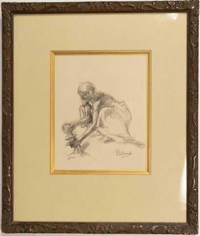 Gustave GUILLAUMET (1840-1887)
Femme puisant...