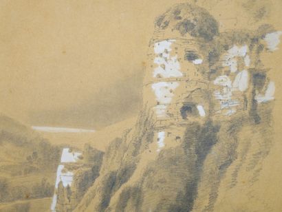 Achille BLIGNY (1826-1862)
Château d'Arques
Crayon,...