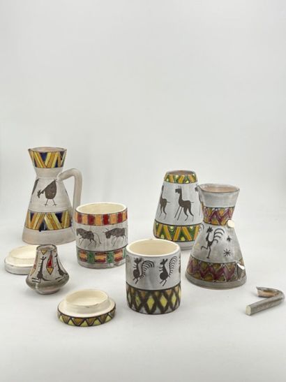 VALLAURIS
Ceramic service including: two...