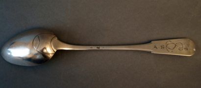 Cuiller à ragoût uniplat en argent 950°/°°...