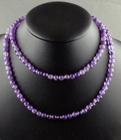 Collier princesse de boules d'améthyste