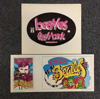 BEATLES : 2 Stickers (EX)