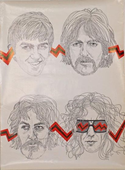 THE BEATLES : Poster, 61 x 44 cm, (VG+)