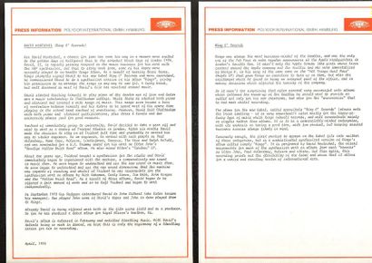 UK Ring O Records press kit includes one...