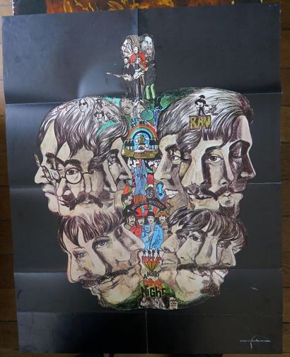 The Beatles 1971 Fan Club Apple Tree Poster...