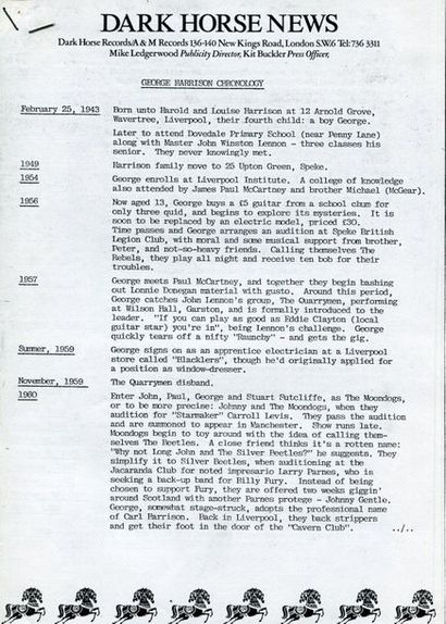 Dark Horse Spinter promo press kit includes...