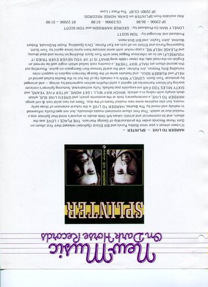 Dark Horse Spinter promo press kit includes...
