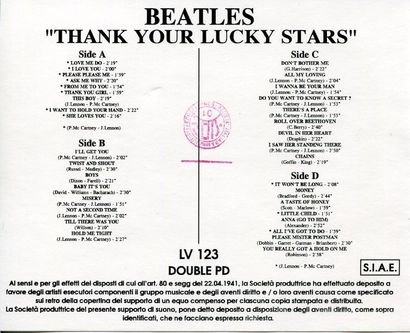 Italy Italie The Beatles Thank Your Lucky...