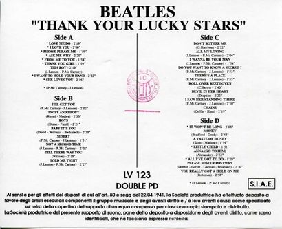 Italy Italie The Beatles Thank Your Lucky...