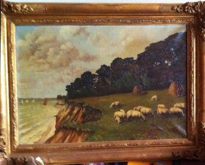 *Huile sur toile ''moutons'' signé Foucy