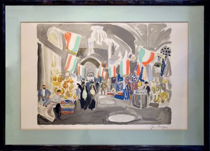 Yves Brayer « Bazar de Téhéran »

Gouache...