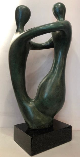 ALVAREZ Xavier ( 1949 ) Tango.

Bronze à...