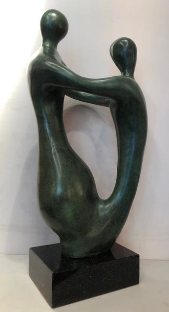 ALVAREZ Xavier ( 1949 ) Tango.

Bronze à...