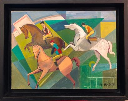 Bela de Kristo ( 1920 / 2006 ) Les courses.

Huile...