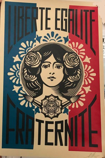 Shepard FAIREY (1970) ''Liberté Egalité Fraternité'',...