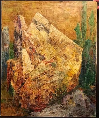 Gisselbrecht, Huile sur toile, composition...