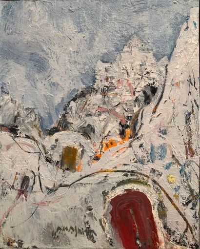 YAMASHITA Junji ( 1940 ) Santorin.

Huile...