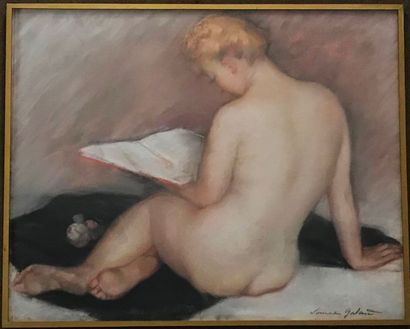*Louise GALAND '' Nu'' , pastel, signé en...