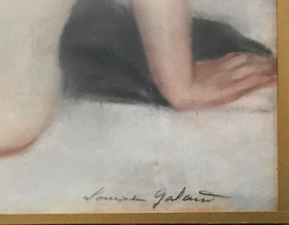 *Louise GALAND '' Nu'' , pastel, signé en...