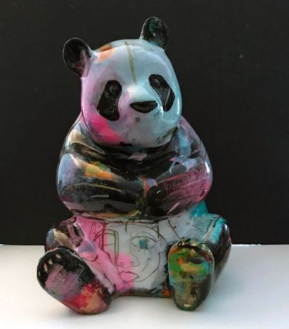 Julien MARINETTI ( 1967) Bâ le Panda. Bronze,...