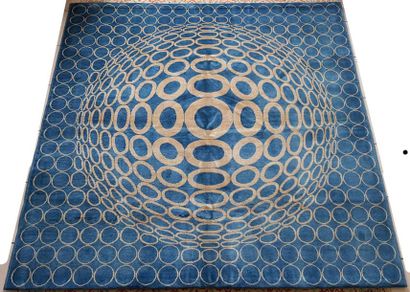 Tapis XX°s. contemporain, carton d'après...