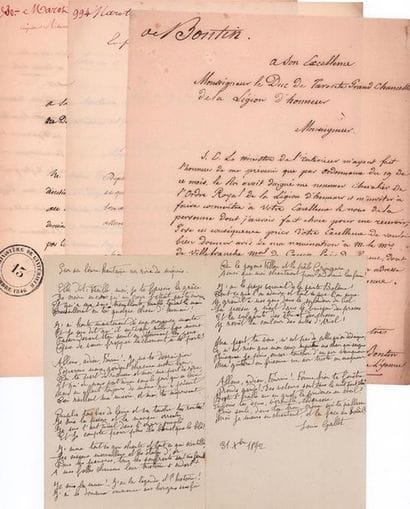 DIVERS
MISCELLANEOUS About 60 letters, manuscripts...