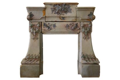 Cheminée d'angle de style Art Nouveau en...