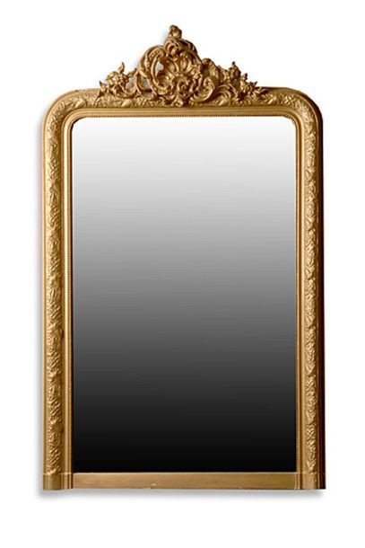 Miroir animé de motifs végétaux avec coquille...