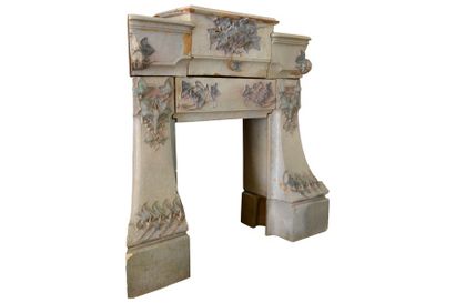 Cheminée d'angle de style Art Nouveau en...