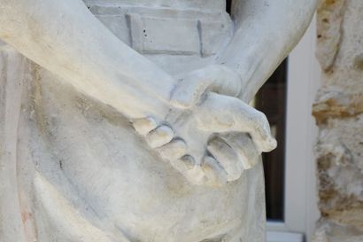 Zouave, importante sculpture d'atelier en...