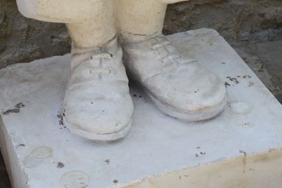 Zouave, importante sculpture d'atelier en...