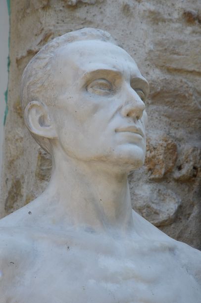 Zouave, importante sculpture d'atelier en...