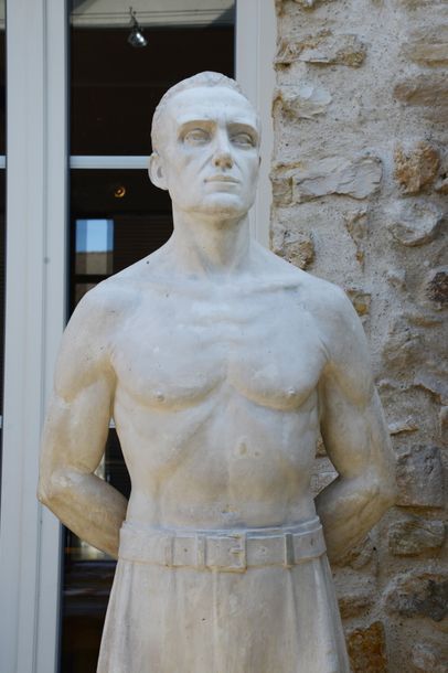 Zouave, importante sculpture d'atelier en...