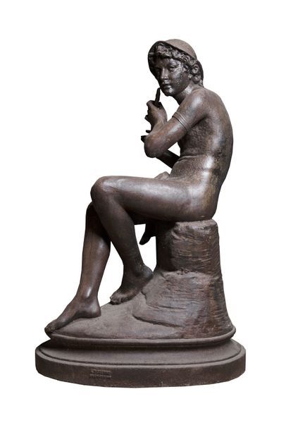 Rare statue en fonte à  l'image de Daphnis...