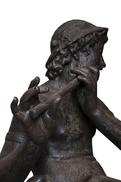 Rare statue en fonte à  l'image de Daphnis...