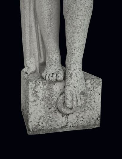 Statue d'un Faune en pierre dans le goût...