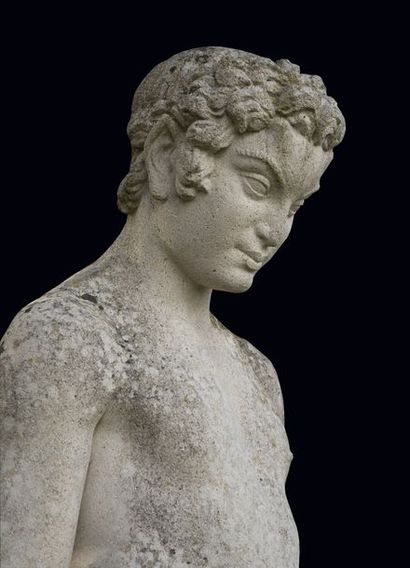 Statue d'un Faune en pierre dans le goût...