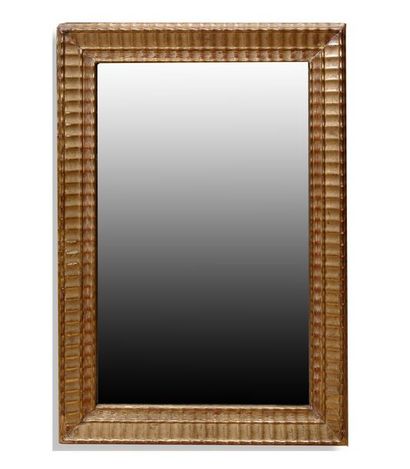 Miroir bordé d'une baguette côtelée. Ep....