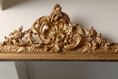 Miroir animé de motifs végétaux avec coquille...