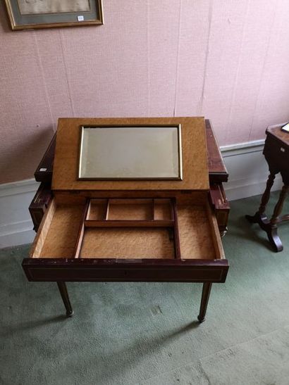 Leaf table with mahogany mechanism, mahogany...