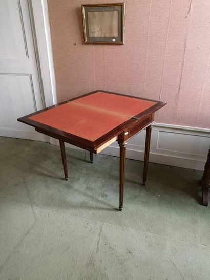 Leaf table with mahogany mechanism, mahogany...