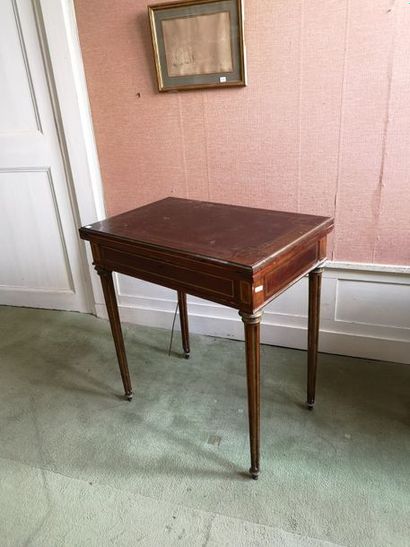 Leaf table with mahogany mechanism, mahogany...