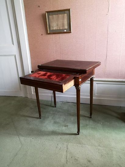 Leaf table with mahogany mechanism, mahogany...
