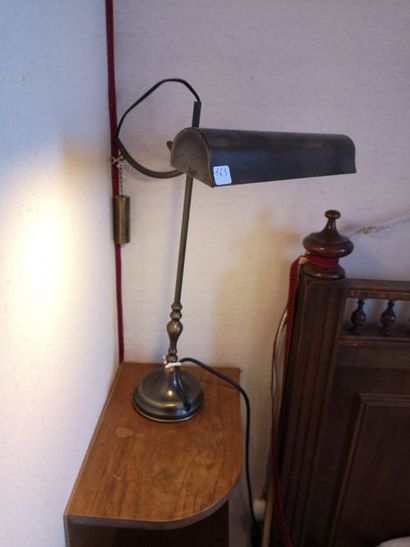 Brass workshop lamp with pendulum. High....