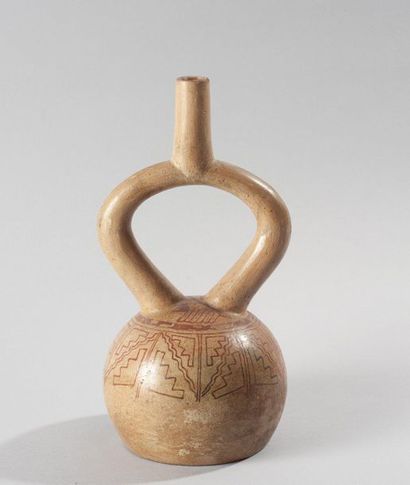 Vase avec anse en étrier et décor géométrique

Terre...