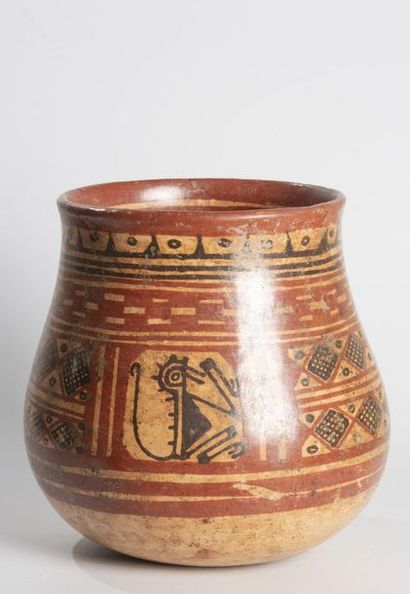 Vase à décor animalier - Des singes stylisés...