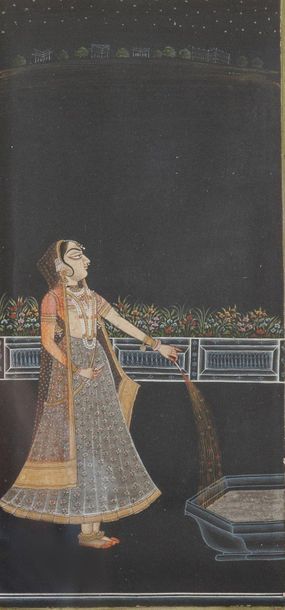 Jeune femme au feu de Bengale ou Fête de...