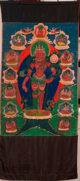 Tanka monté.

Tibet, XIXe siècle.