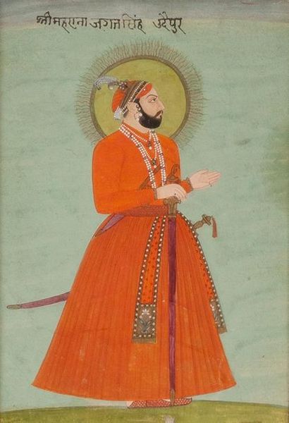 Portrait d’un Raja.

Vêtu d’une robe orange,...
